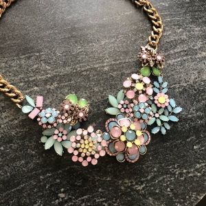 Colorful Floral Statement Necklace